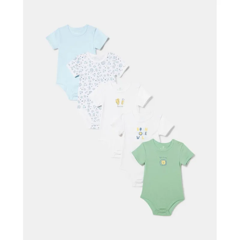 BLUKIDS BODI KRATAK RUKAV 5 KOM MULTICOLOUR