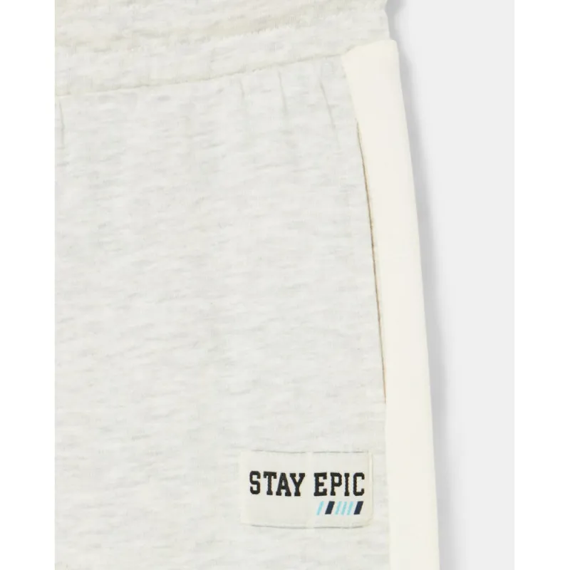 BLUKIDS DONJI DEO LIGHT GREY MELANGE