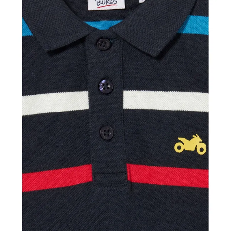 BLUKIDS MAJICA POLO DUG RUKAV NIGHT SKY