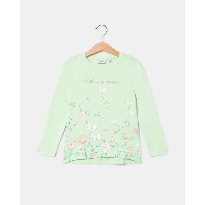 BLUKIDS MAJICA DUG RUKAV PASTEL GREEN