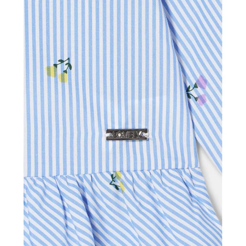 BLUKIDS KOSULJA DUG RUKAV WHITE-STRIPED AZURE