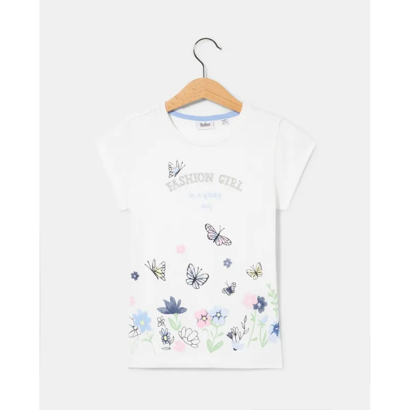BLUKIDS MAJICA KRATAK RUKAV WHITE/LT BLUE