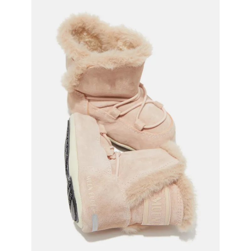 MOON BOOT CRIB SUEDE PALE PINK
