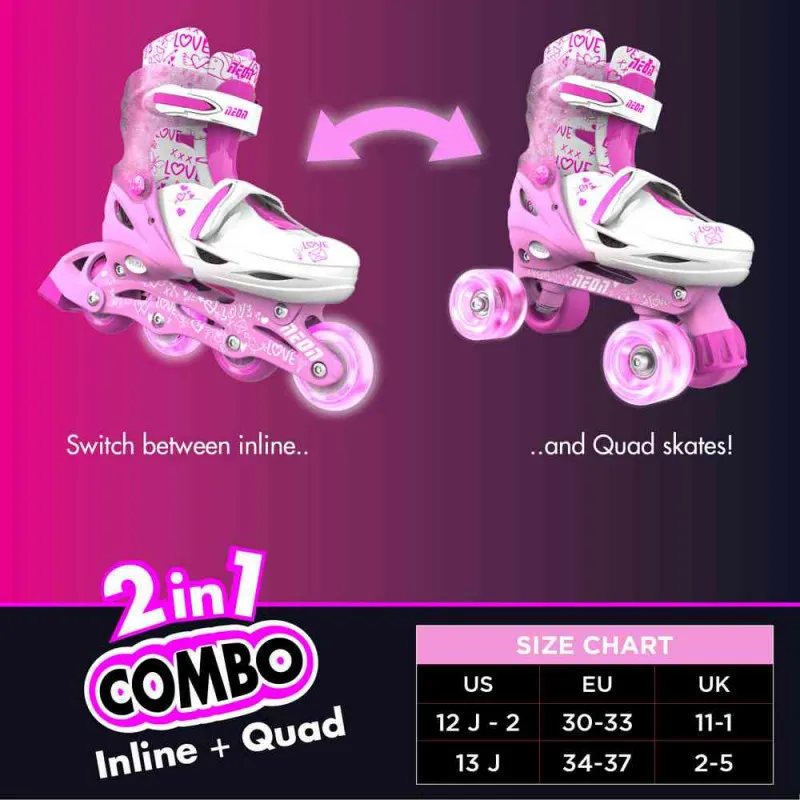 YVOLUTION NEON COMBO ROLERI SIZE 34-37 ROZI 4L/13L/16L CL 4PK