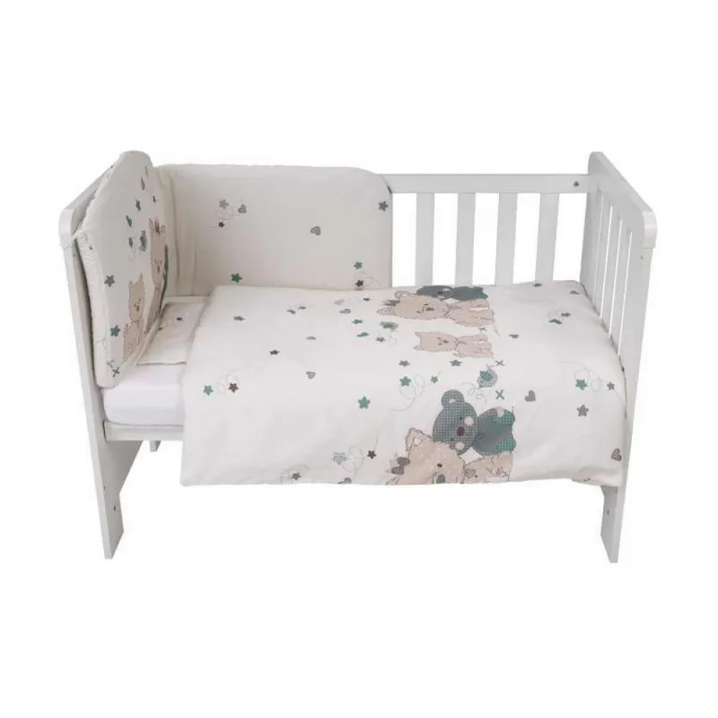 BUBABA POSTELJINA SET 6 DELOVA ROMANTIC MEDVEDIC