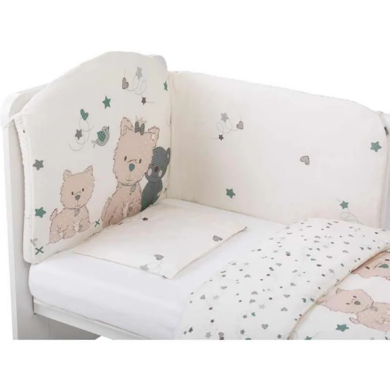 BUBABA POSTELJINA SET 6 DELOVA ROMANTIC MEDVEDIC