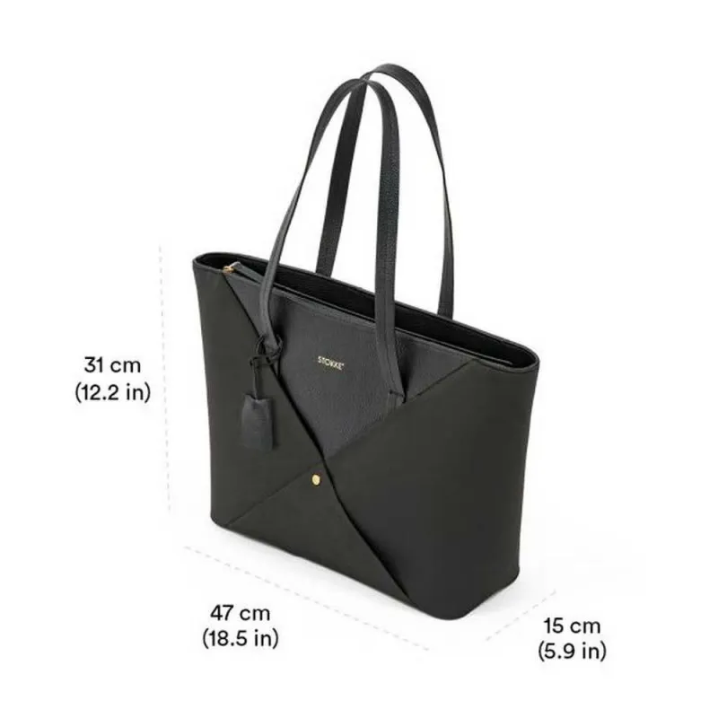 STOKKE TORBA X CHANGING BAG SIGNATURE BLACK