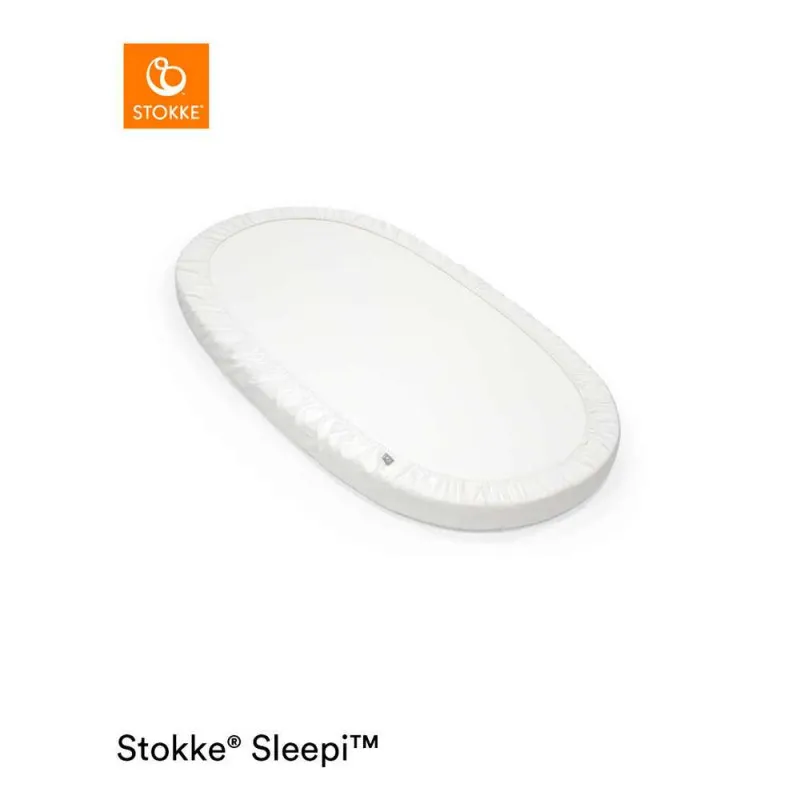 STOKKE CARSAV SLEEPI V3 BED FITTED SHEET WHITE 