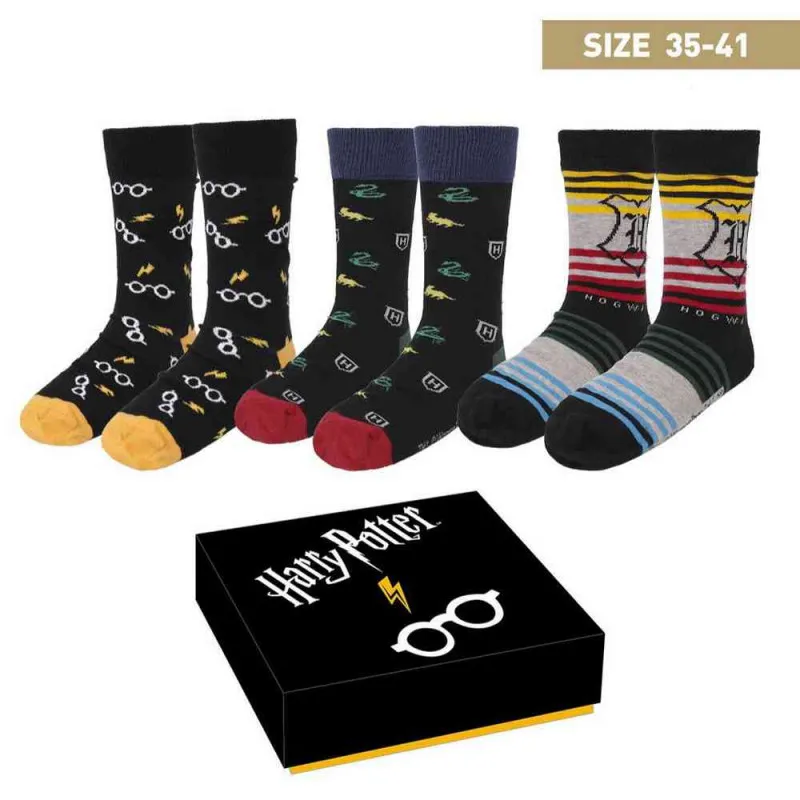 HARRY POTTER ČARAPE 3 ASST GIFT BOX