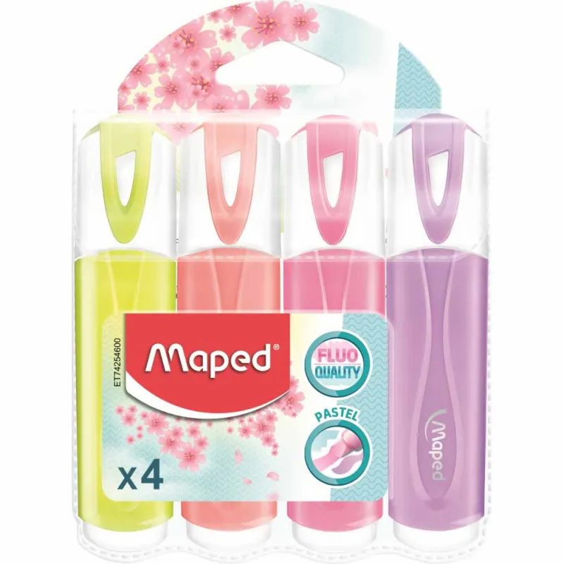 MAPED TEXT MARKER FLUO PEPS PASTEL 1/4