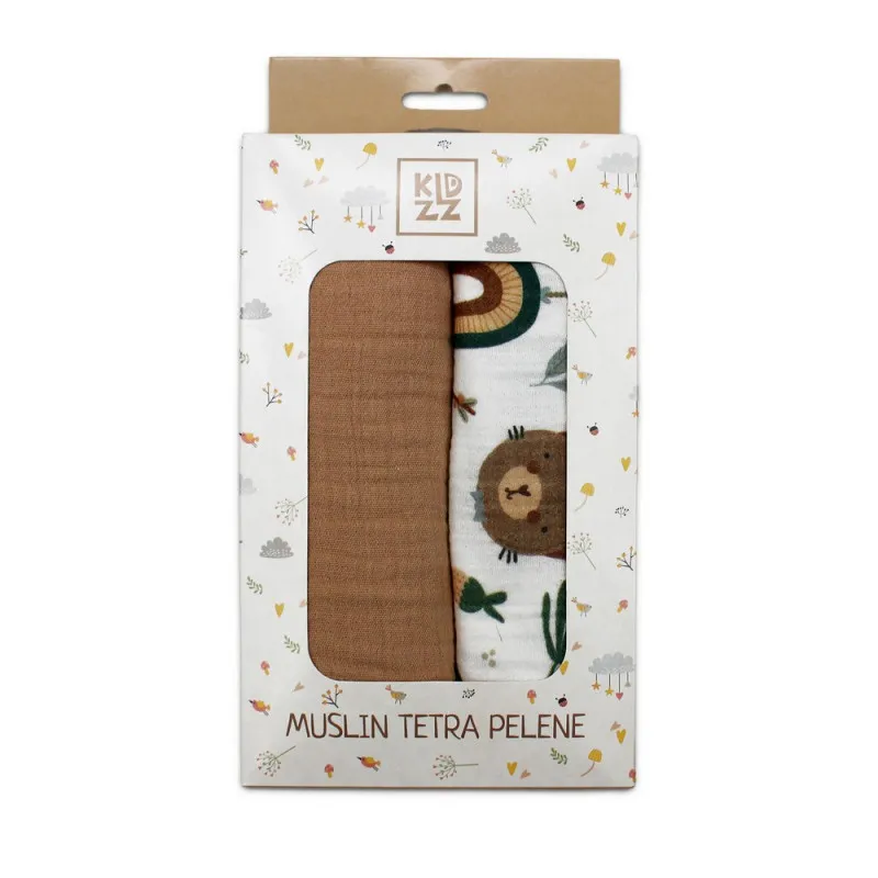 KIDZZ TETRA PELENE OD MUSLINA CAPUCINO 80X80CM 2KOM