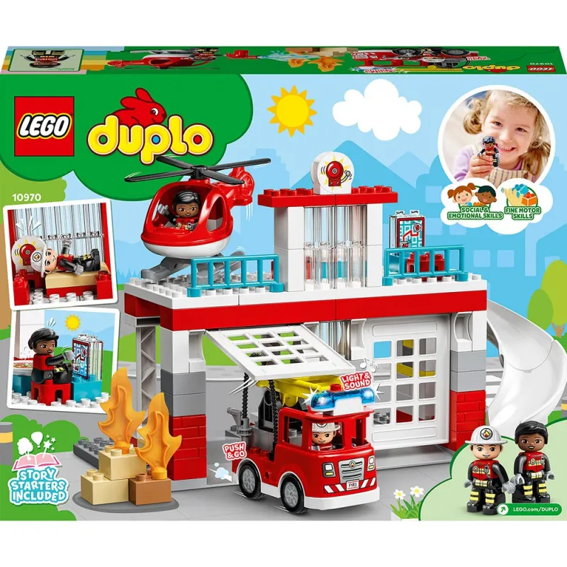 LEGO DUPLO FIRETRUCK AND HELICOPTER 