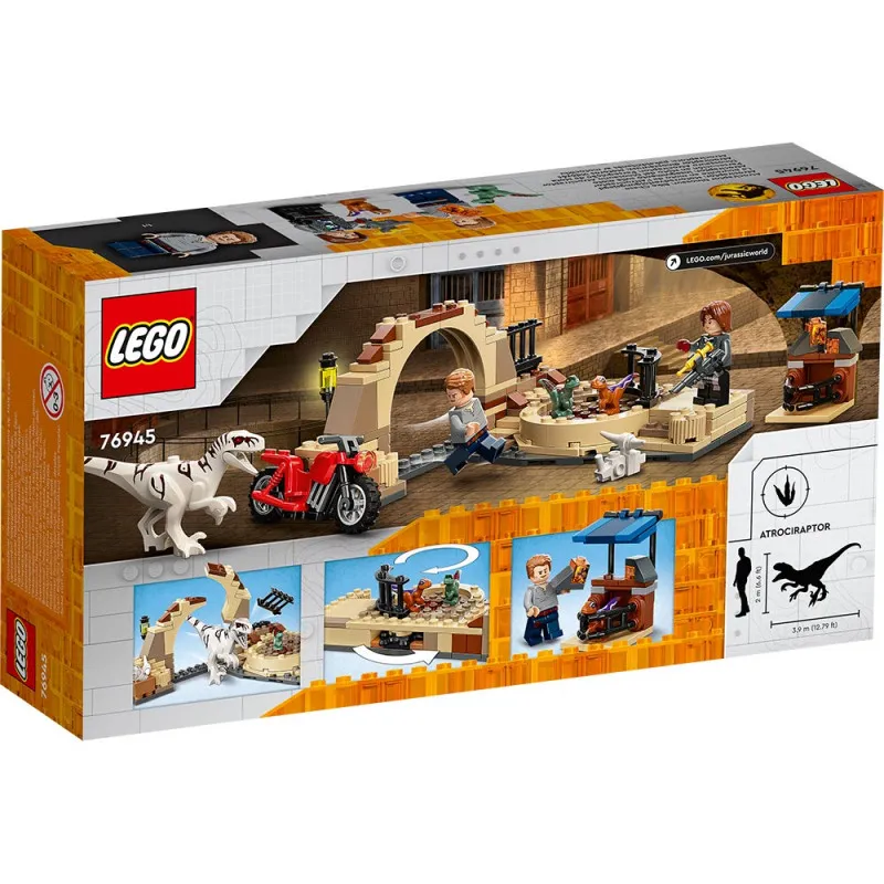LEGO JURASSIC WORLD ATROCIRAPTOR DINOSAUR: BIKE CHASE