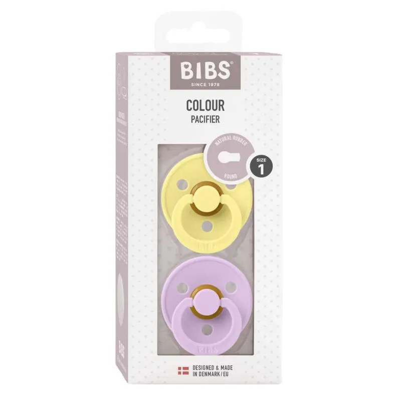 BIBS VARALICA KAUCUK SUNSHINE & VIOLET SKY 0-6M