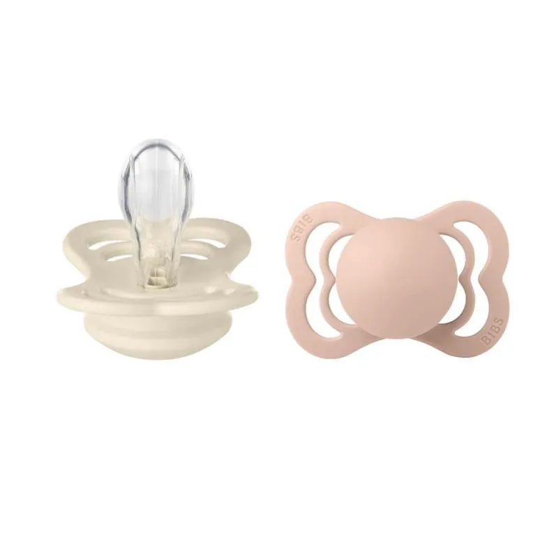 BIBS VARALICA SILIKON SUPREME BLUSH & IVORY 0-6M