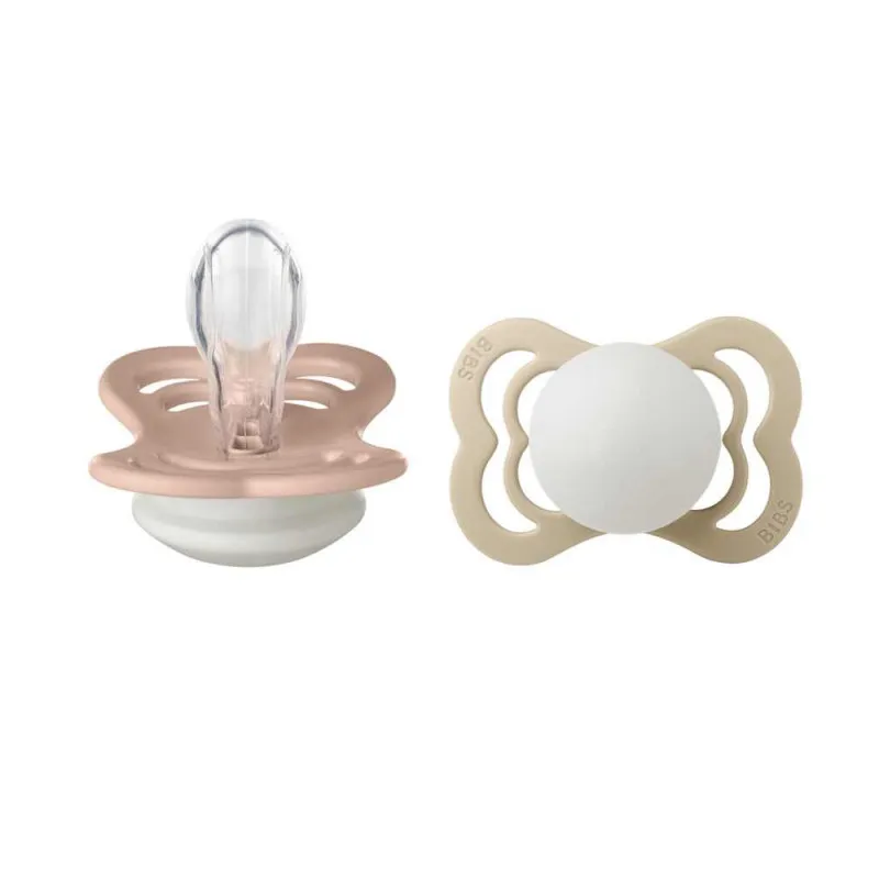 BIBS VARALICA SILIKON SUPREME BLUSH NIGHT & VANILLA NIGHT 0-6M