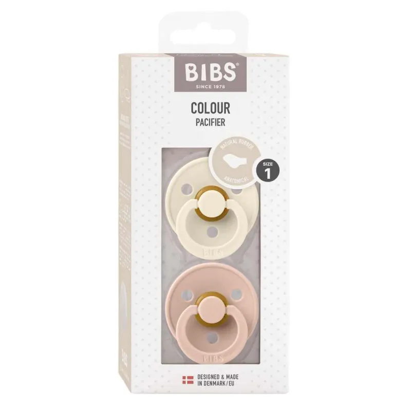 BIBS VARALICA KAUCUK ANATOMICAL IVORY & BLUSH 0-6M