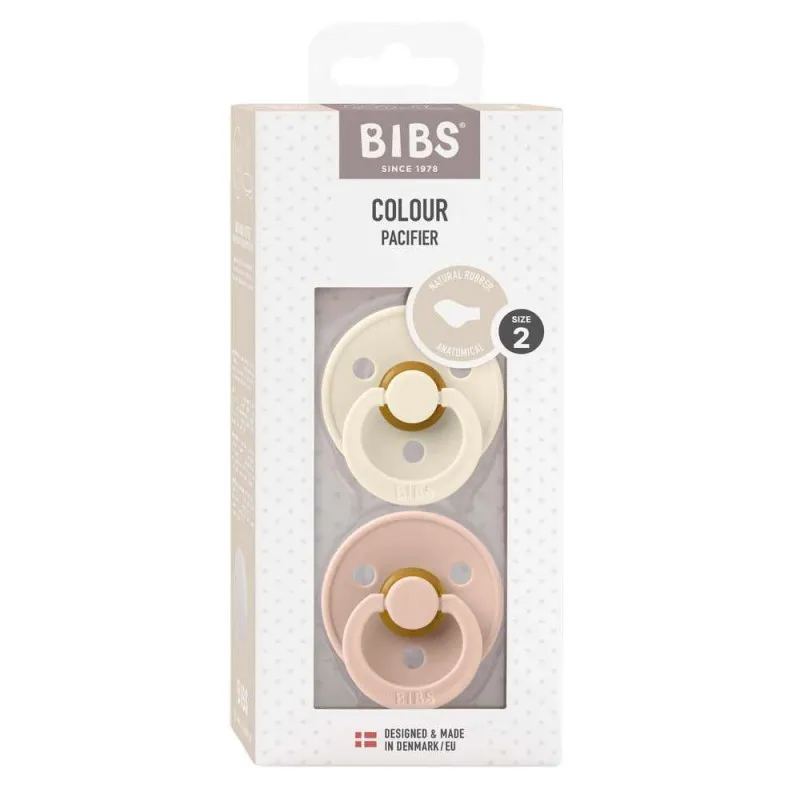 BIBS VARALICA KAUCUK ANATOMICAL IVORY & BLUSH 6-18M