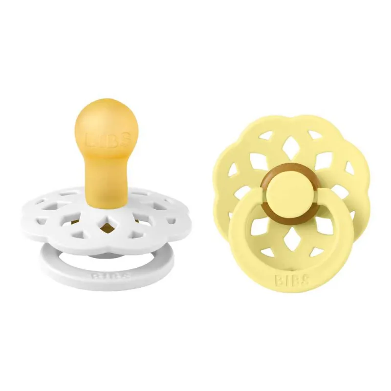 BIBS VARALICA KAUCUK BOHEME WHITE & SUNSHINE 0-6M