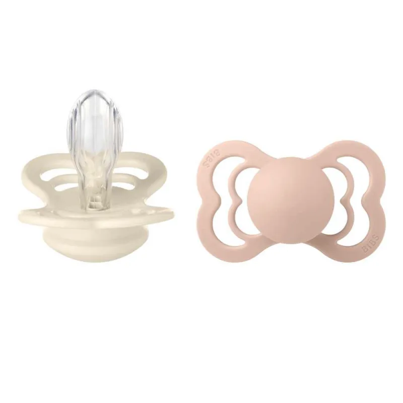 BIBS VARALICA SILIKON SUPREME BLUSH & IVORY 6-18M