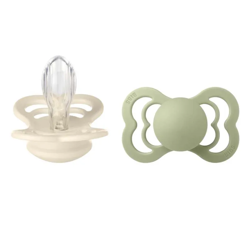 BIBS VARALICA SILIKON SUPREME SAGE & IVORY 6-18M