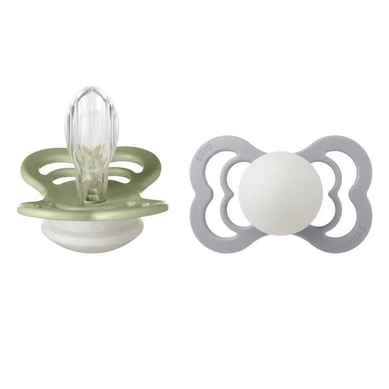BIBS VARALICA SILIKON SUPREME SAGE NIGHT & CLOUD NIGHT 6-18M