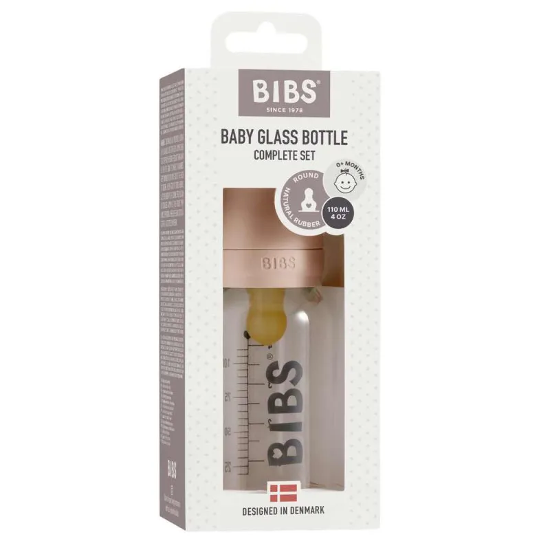 BIBS STAKLENA FLASICA 110ML BLUSH