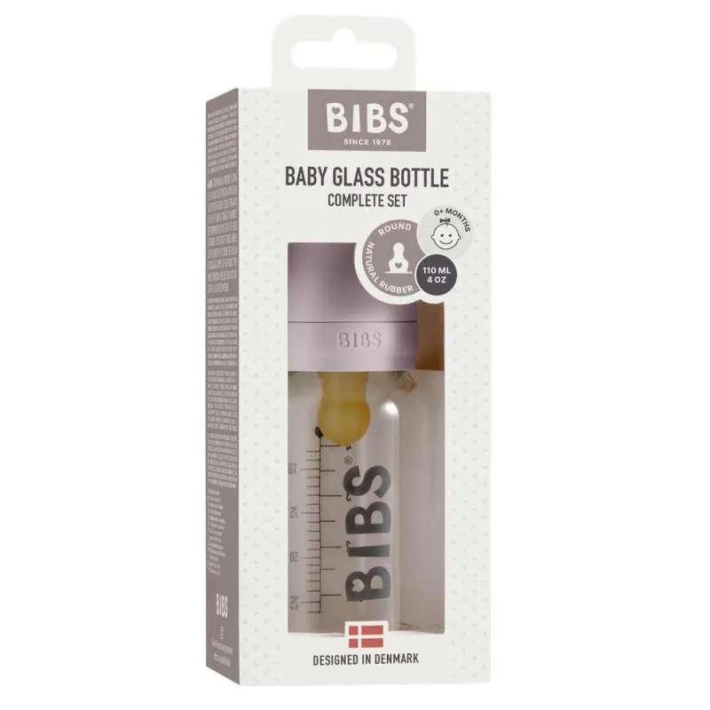 BIBS STAKLENA FLASICA 110ML DUSKY LILAC 