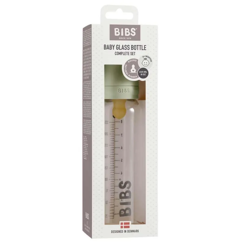 BIBS STAKLENA FLASICA 225ML SAGE