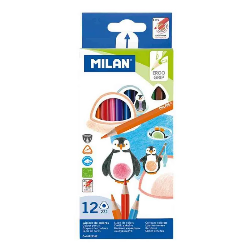 MILAN DRVENE BOJICE 12 KOM TROUGLASTE