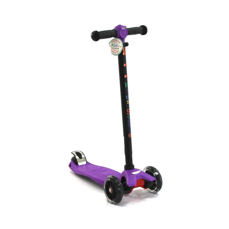 KIDS TROTINET LED VIOLET CRNI