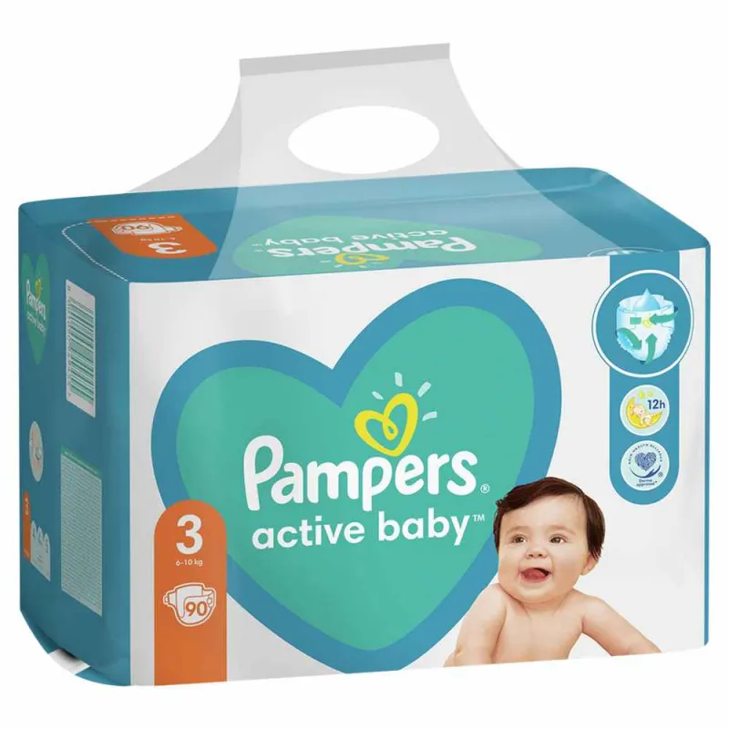 PAMPERS PELENE ACTIVE BABY GP MIDI 3, 6-10KG, 90KOM