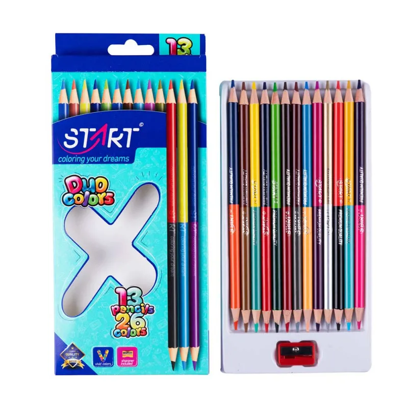 START DRVENE BOJICE 13 X BICOLOR TRIANGULAR I ZAREZAC