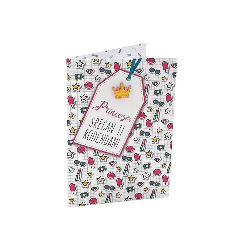 CESTITKA SA KRUNA ZNACKOM - PRINCEZO, SRECAN TI RODJENDAN!