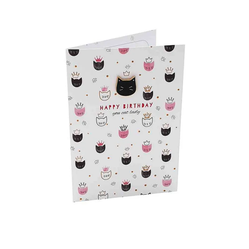 CESTITKA SA MACA ZNACKOM - HAPPY BIRTHDAY YOU CAT LADY