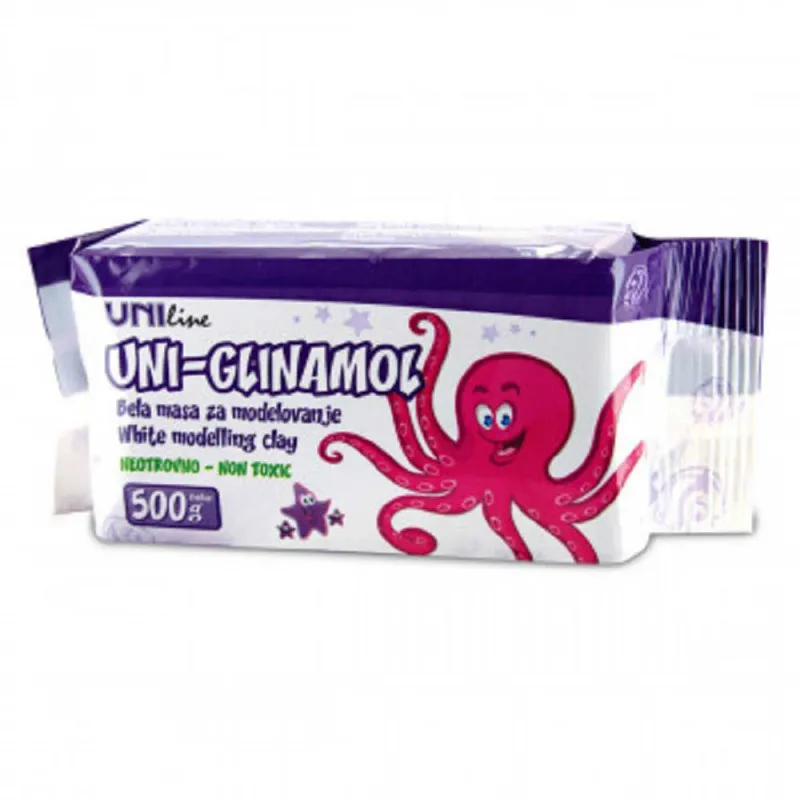 UNI LINE MASA ZA MODELOVANJE BELA 500GR UNI-GLINAMOL UNL-0629